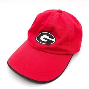 Georgia Bulldogs Strapback Hat Red NCAA Ball Dad Cap Adjustable Signatures Dawgs